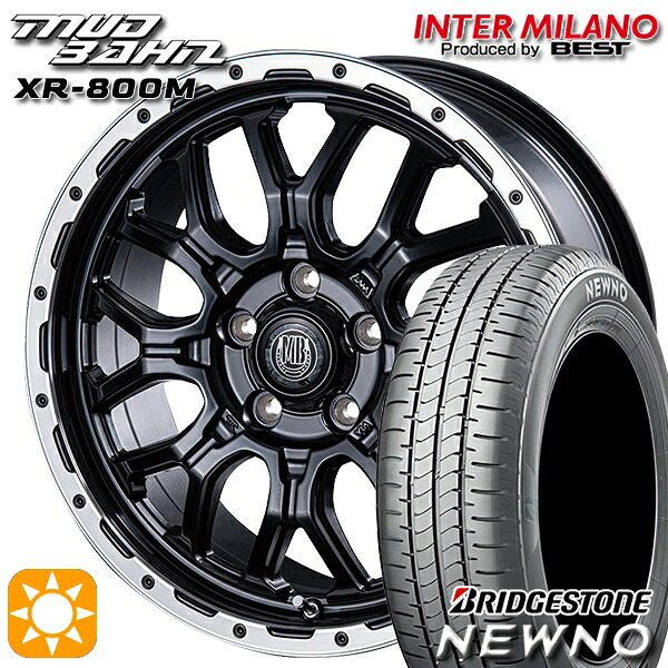 205/55R17 91V ブリヂストン ニューノ インターミラノ マッドバーン XR-800M MBK/RP 17インチ 7.0J 5H114.3 サマータイヤホイールセット