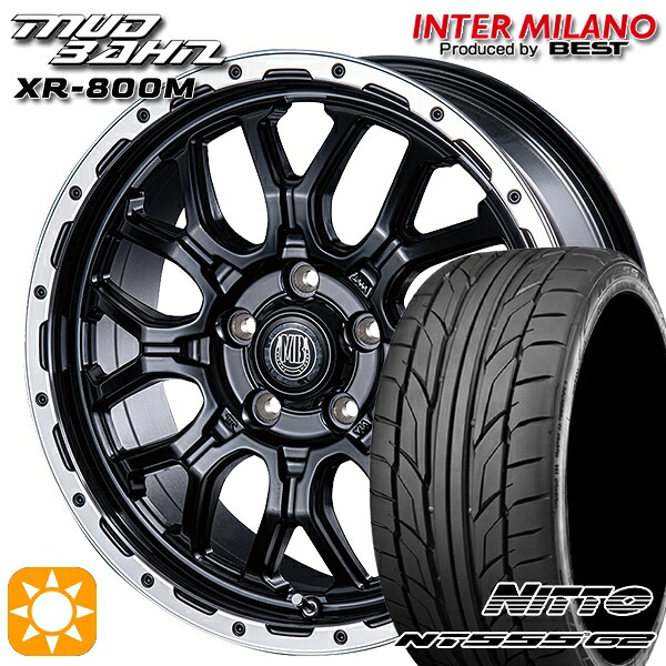 リーフ レヴォーグ 215/50R17 95W XL ニットー NT555 G2 インターミラノ マッドバーン XR-800M MBK/RP 17インチ 7.0J 5H114.3 サマータイヤホイールセット