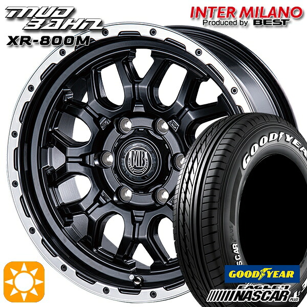 200系ハイエース 215/65R16C 109/107R グッドイヤー ナスカープラス インターミラノ マッドバーン XR-800M MBK/RP 16インチ 6.5J 6H139.7 サマータイヤホイールセット