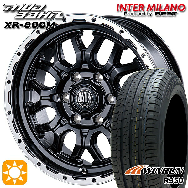 215/65R16 109/107T ウィンラン R350 インターミラノ マッドバーン XR-800M MBK/RP 16インチ 6.5J 6H139.7 サマータイヤホイールセット