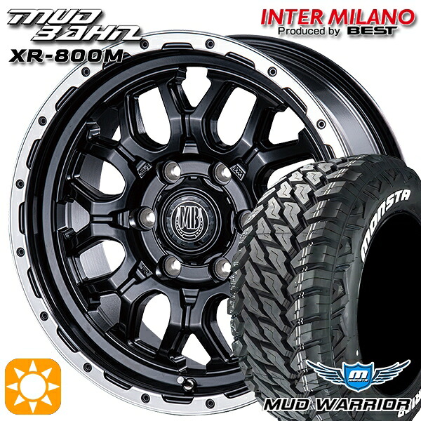 プラド 265/70R17 121/118Q 10PR LT モンスタ (MONSTA) マッドウォーリアー インターミラノ マッドバーン XR-800M MBK/RP 17インチ 7.5J 6H139.7 サマータイヤホイールセット