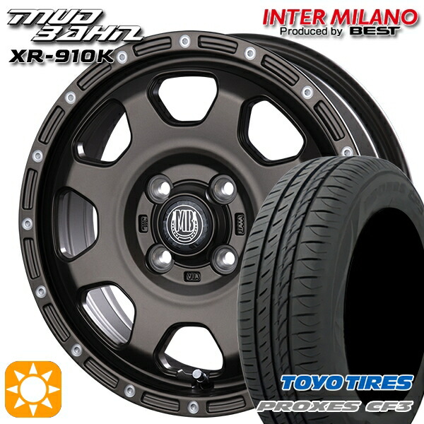 4/10ﾎﾟｲﾝﾄ10倍★165/65R15 81H トーヨー プロクセス CF3 インターミラノ マッドバーン XR-910K MBR/PP 15インチ 4.5J 4H100 サマータイヤホイールセット