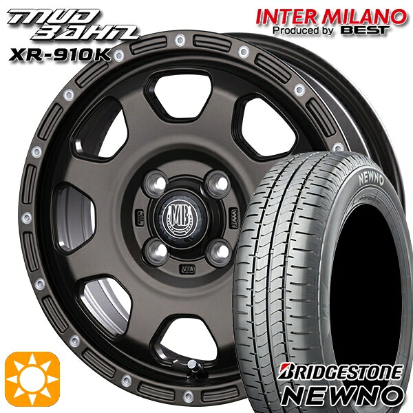 4/20ﾎﾟｲﾝﾄ10倍★165/60R15 77H ブリヂストン ニューノ インターミラノ マッドバーン XR-910K MBR/PP 15インチ 4.5J 4H100 サマータイヤホイールセット