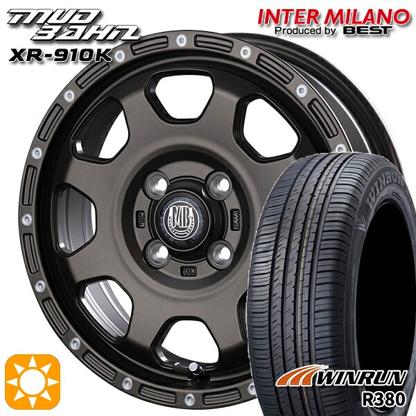 165/65R14 79T ウィンラン R380 インターミラノ マッドバーン XR-910K MBR/PP 14インチ 4.5J 4H100 サマータイヤホイールセット｜タイヤホイール激安王国