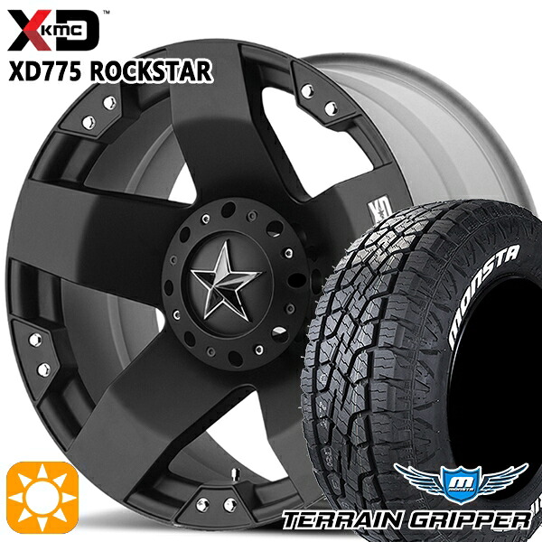 265/50R20 116H XL モンスタ テレーングリッパー KMC XD775 ROCKSTAR 20インチ 8.5J 6H139.7 マットブラック サマータイヤホイールセット｜タイヤホイール激安王国