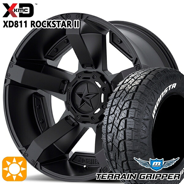 JEEPラングラー 265/65R17 116T XL モンスタ テレーングリッパー KMC XD811 ROCKSTAR II 17インチ 8.0J 5H127 MATTEBLACK(w/Matte BK Accents) サマータイヤホイールセット
