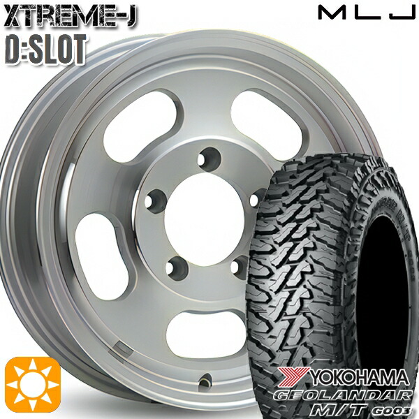 [5本セット]ジムニー 195R16C 104/102Q ヨコハマ ジオランダーM/T G003 MLJ エクストリームJ Dスロット ポリッシュ 16インチ 5.5J 5H139.7 サマータイヤホイールセット