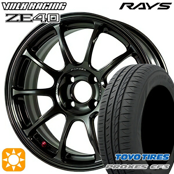 4/10ﾎﾟｲﾝﾄ10倍★アクア デミオ ノート 195/55R16 91V XL トーヨー プロクセス CF3 RAYS ボルクレーシング ZE40 MM 16インチ 7.0J 4H100 サマータイヤホイールセット 139,800円