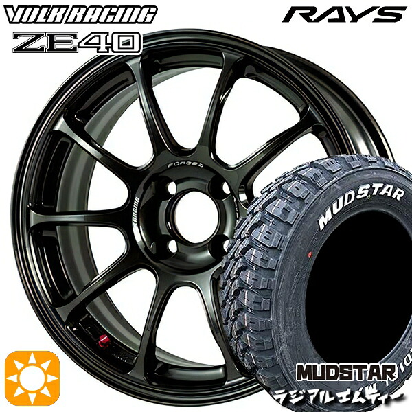 215/65R16 109/107R マッドスター ラジアル M/T ホワイトレター RAYS ボルクレーシング ZE40 MM 16インチ 7.0J 4H100 サマータイヤホイールセット