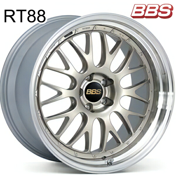 BBS RT88 【RT88-053】 サイズ：20インチ 9.0J HOLE/PCD：CL（センターロック：純正部品を使用） インセット：51.6 カラー：ホワイトゴールド×シルバーダイヤカット（MSWG-SLD） 対応車種：PORSCHE 911GT3(991)