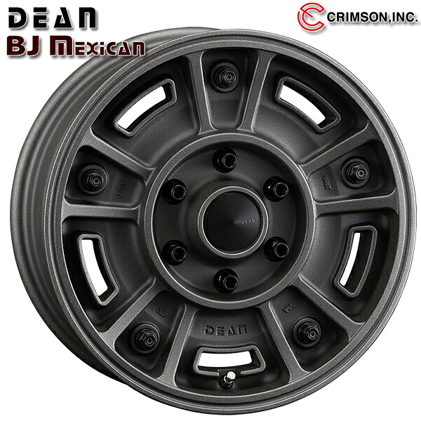 16インチ 6.5J 6H139.7 +38 CRIMSON クリムソン ディーン BJ メキシカン ショットチャコールブラック アルミホイール単品 1本 4本以上送料無料 |タイヤホイール激安王国