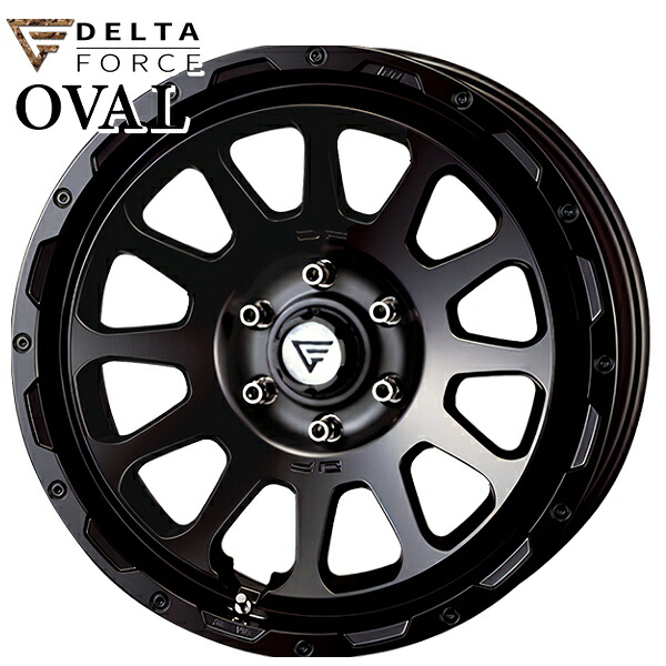 【20インチ 9.0J 6H139.7 +55】デルタフォース オーバル サテンブラック ランクル300 アルミホイール単品 4本(1台分)送料無料|タイヤホイール激安王国