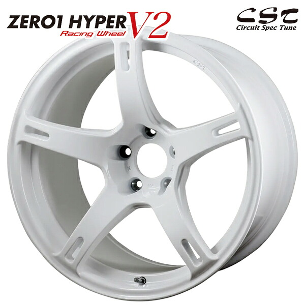 CST ゼロワンハイパーV2 サイズ：18インチ 9.5J HOLE/PCD：5H 114.3 インセット：12 カラー：ホワイト アルミホイール単品 4本（1台分）送料無料