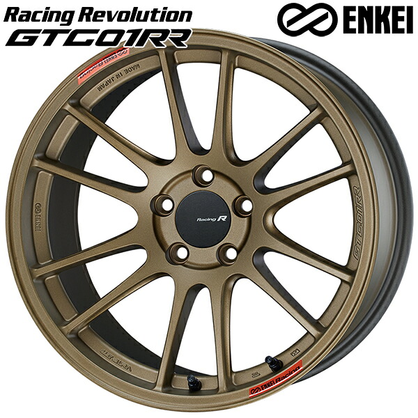 18インチ 10.5J 5H114.3 +15 ENKEI エンケイ レーシングレボリューション GTC01RR チタニウムゴールド アルミホイール単品 4本（1台分）送料無料