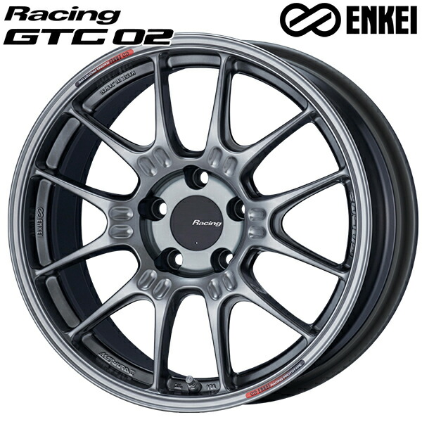 17インチ 8.0J 5H114.3 +30 ENKEI エンケイ レーシング GTC02 ハイパーシルバー アルミホイール単品 4本（1台分）送料無料
