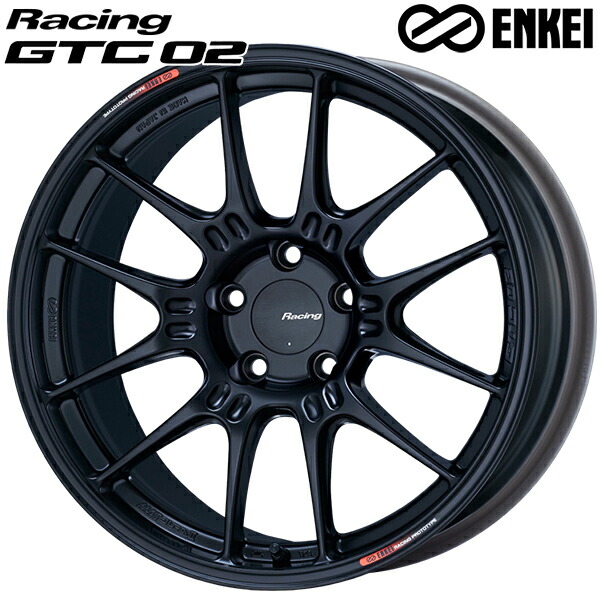 18インチ 7.5J 5H114.3 +48 ENKEI エンケイ レーシング GTC02 マットブラック アルミホイール単品 4本(1台分)送料無料 |タイヤホイール激安王国