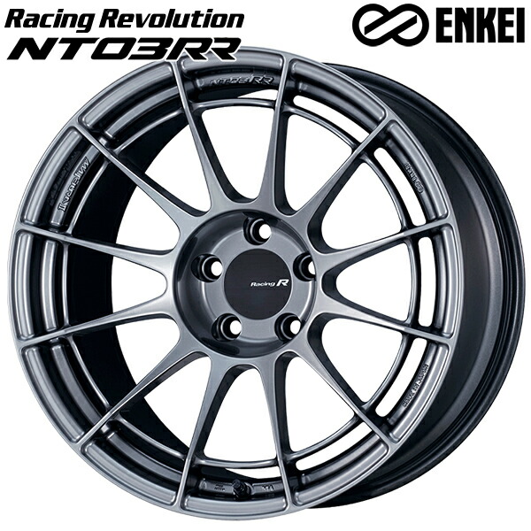 18インチ 9.5J 5H120 +22 ENKEI エンケイ レーシングレボリューション NT03RR ハイパーシルバー アルミホイール単品 4本（1台分）送料無料