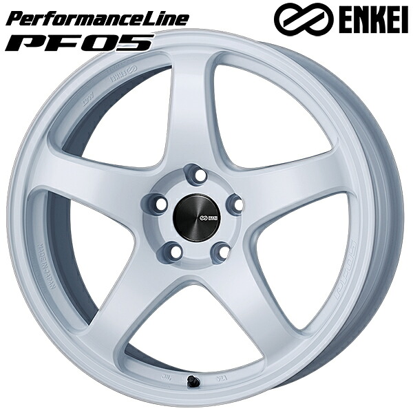18インチ 9.0J 5H100 +40 ENKEI エンケイ パフォーマンスライン PF05 ホワイト アルミホイール単品 1本 4本以上送料無料 ｜タイヤホイール激安王国