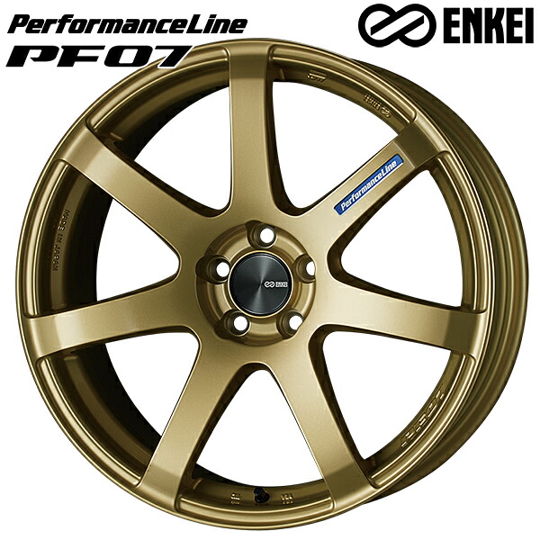 18インチ 9.0J 5H100 +40 ENKEI エンケイ パフォーマンスライン PF07 ゴールド アルミホイール単品 1本 4本以上送料無料 |タイヤホイール激安王国