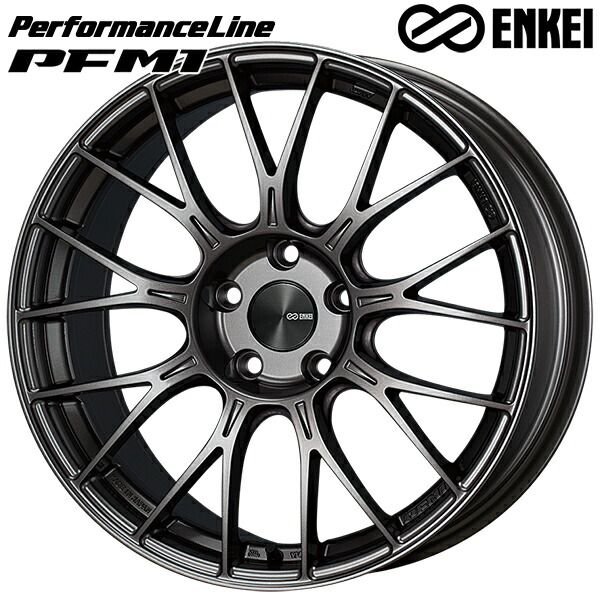 19インチ 9.5J 5H112 +48 ENKEI エンケイ パフォーマンスライン PFM1 ダークシルバー アルミホイール単品 1本 4本以上送料無料 ｜タイヤホイール激安王国