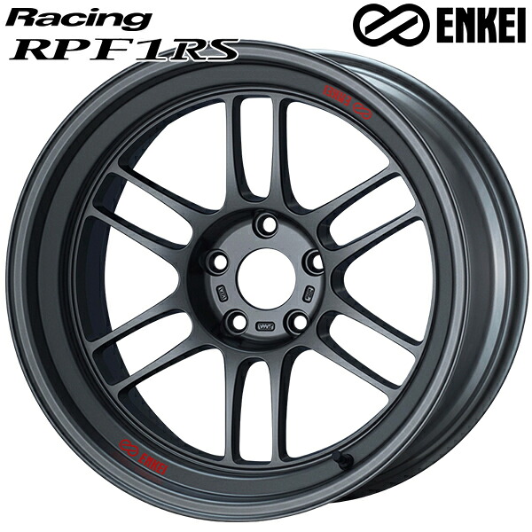 18インチ 10.5J 5H114.3 ±0 ENKEI エンケイ レーシング RPF1RS マットダークガンメタ アルミホイール単品 1本 4本以上送料無料 |タイヤホイール激安王国