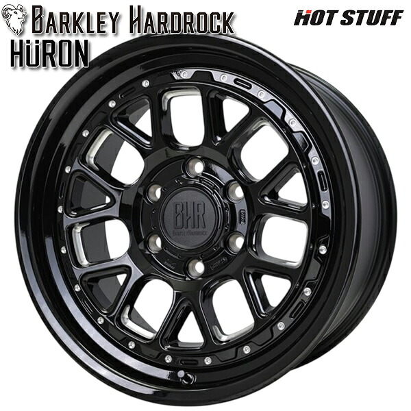 ホットスタッフ バークレイハードロック ヒューロン サイズ:18インチ 8.5J HOLE/PCD:6H 139.7 インセット:30 カラー:グロスブラック(GB/M) アルミホイール単品 4本(1台分)送料無料 |タイヤホイール激安王国