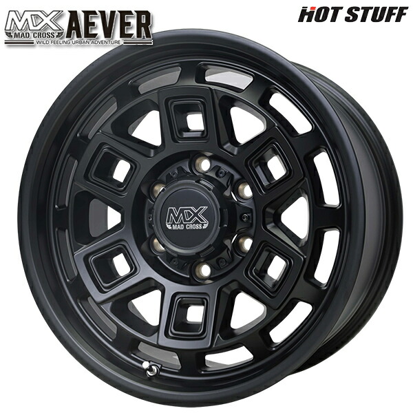 15インチ 6.0J 6H139.7 +44 HotStuff マッドクロス アイヴァー MTBK アルミホイール単品 4本(1台分)送料無料 |タイヤホイール激安王国