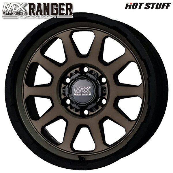 17インチ 8.0J 6H139.7 +20 HotStuff ホットスタッフ マッドクロス レンジャー マットブロンズ アルミホイール単品 4本(1台分)送料無料 |タイヤホイール激安王国