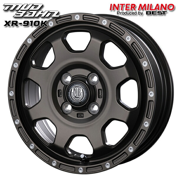 14インチ 4.5J 4H100 +45 インターミラノ マッドバーン XR-910K MBR/PP(マットブロンズ/ピアスポリッシュ) アルミホイール単品 1本 4本以上送料無料 個人宅発送不可 |タイヤホイール激安王国