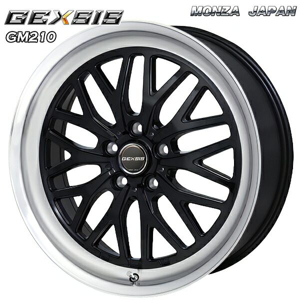 19インチ 7.0J 5H114.3 +40 MONZA ジェクシス GM210 ディスクブラック/リムポリッシュ アルミホイール単品 1本 4本以上送料無料 |タイヤホイール激安王国