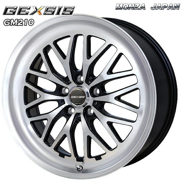 19インチ 7.0J 5H114.3 +40 MONZA ジェクシス GM210 パールブラックポリッシュ アルミホイール単品 1本 4本以上送料無料 |タイヤホイール激安王国