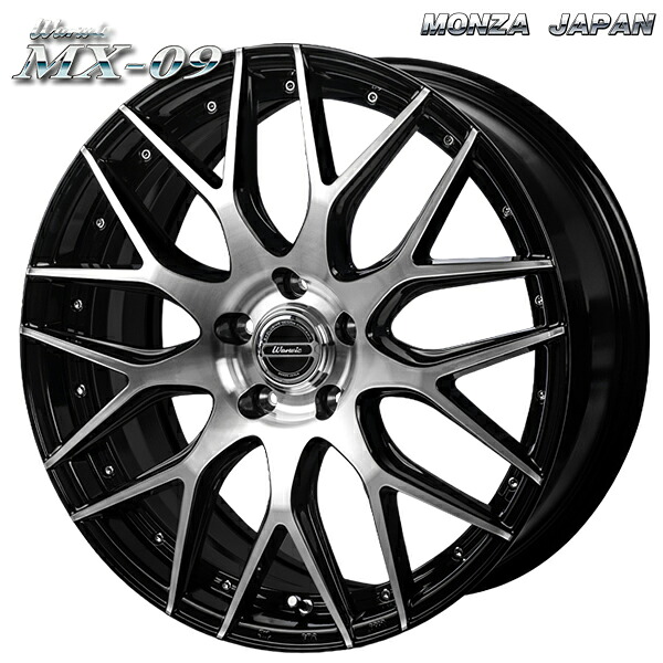 18インチ 7.0J 5H114.3 +40 MONZA モンツァ ワーウィック MX-09 ブラックポリッシュ アルミホイール単品 1本 4本以上送料無料 |タイヤホイール激安王国