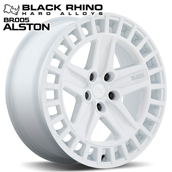 【20インチ 8.5J 5H120 +25】ブラックライノ BR005 ALSTON オルストン GLOSS WHITE(グロスホワイト) アルミホイール単品 4本(1台分)送料無料