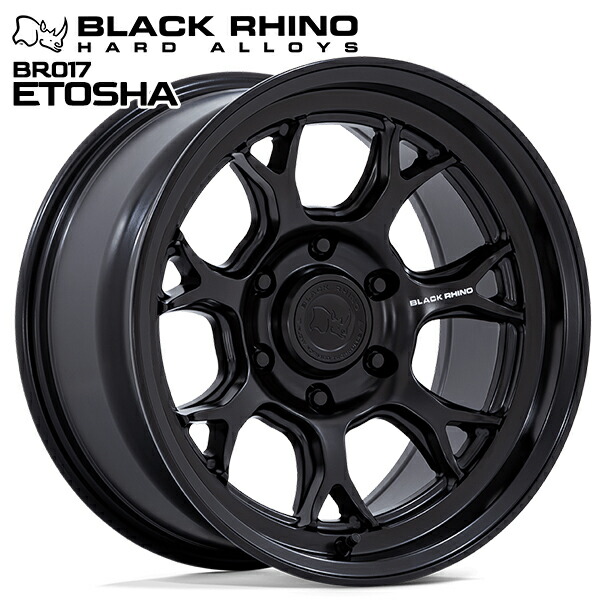 【17インチ 8.5J 6H139.7 +20】ブラックライノ BR017 ETOSHA エトーシャ MATTE BLACK（マットブラック） アルミホイール単品 4本（1台分）送料無料 93,808円