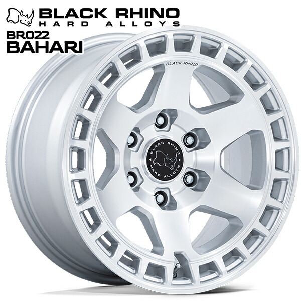 【17インチ 8.5J 6H139.7 +25】ブラックライノ BR022 BAHARI バハリ GLOSS SILVER W/ MACHINED FACE（グロスシルバー ウィズマシンドフェイス） アルミホイール単品 1本 4本以上送料無料