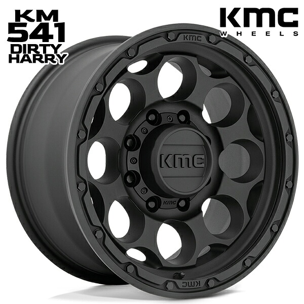 【17インチ 9.0J 5H127 -12】KM541 DIRTY HARRY / TEXTURED BLACK（テクスチャードブラック） アルミホイール単品 4本（1台分）送料無料