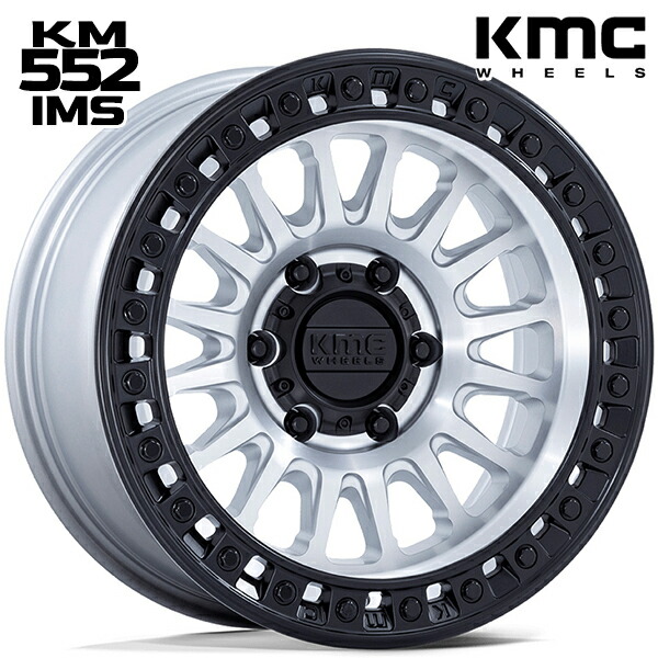 【17インチ 8.5J 6H139.7 +25】KMC KM552 IMS / MACHINED WITH MATTE BLACK LIP（マシンド ウィズ マットブラックリップ） アルミホイール単品 4本（1台分）送料無料