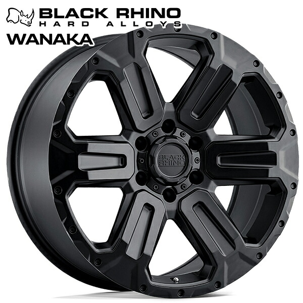 【17インチ 8.5J 6H139.7 +12】ブラックライノ WANAKA ワナカ MATTE BLACK（マットブラック） アルミホイール単品 4本（1台分）送料無料｜タイヤホイール激安王国