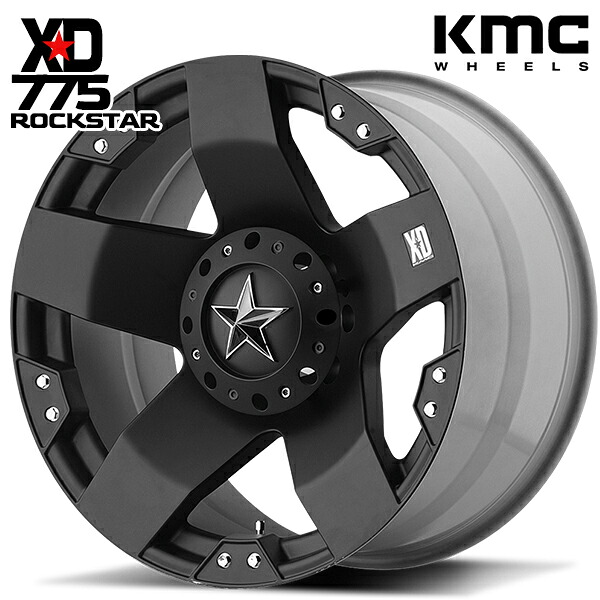 4/10ﾎﾟｲﾝﾄ10倍★【17インチ 8.0J 6H135/139.7 +10】XD775 ROCKSTAR / MATTE BLACK（マットブラック） アルミホイール単品 1本 4本以上送料無料