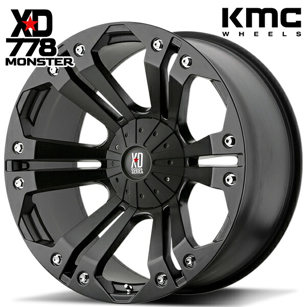 【20インチ 9.0J 5H139.7/150 +35】XD778 MONSTER / MATTE BLACK（マットブラック） アルミホイール単品 1本 4本以上送料無料｜タイヤホイール激安王国