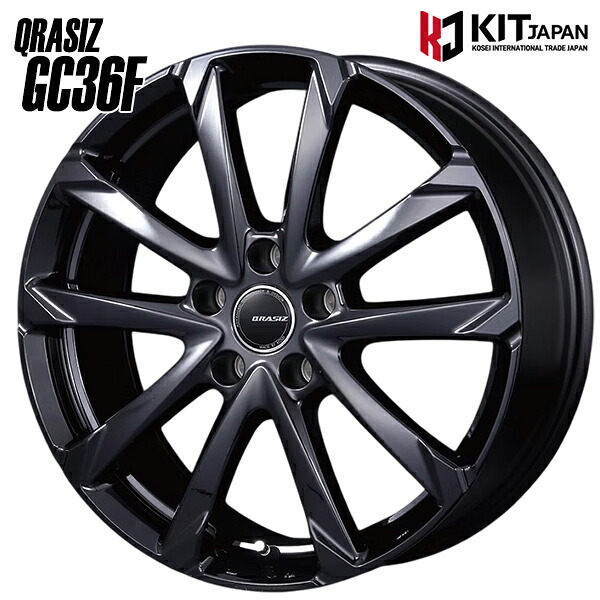 17インチ 6.0J 5H100 +40 KOSEI クレイシズ GC36F グロッシーブラック アルミホイール単品 1本 4本以上送料無料