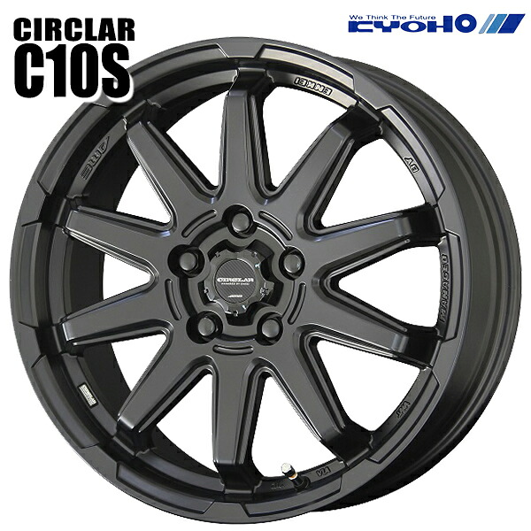 17インチ 7.0J 5H114.3 +38 KYOHO 共豊 サーキュラー C10S マットブラック アルミホイール単品 1本 4本以上送料無料 ｜タイヤホイール激安王国