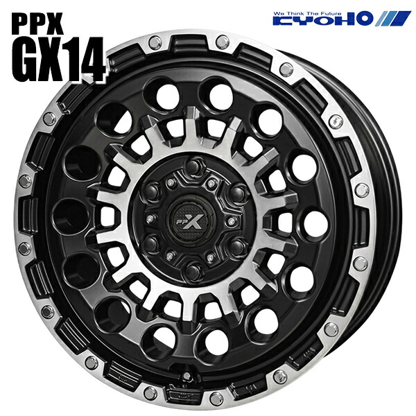 4/20ﾎﾟｲﾝﾄ10倍★【16インチ 6.5J 6H139.7 +44】KYOHO PPX GX14 マットブラックポリッシュ アルミホイール単品 1本 4本以上送料無料