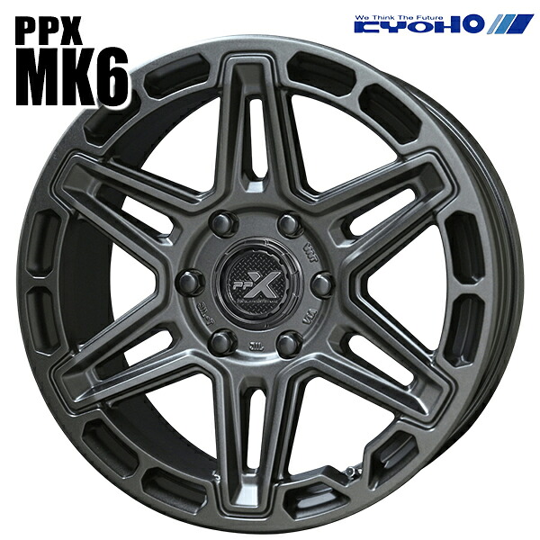 【18インチ 8.0J 6H139.7 +50】KYOHO PPX MK6 ステルスグレーメタリック アルミホイール単品 1本 4本以上送料無料