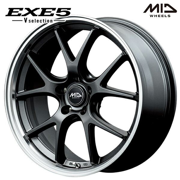 楽天市場】18インチ 8.0J 5H114.3 +42 MID マルカサービス EXE7 グロス