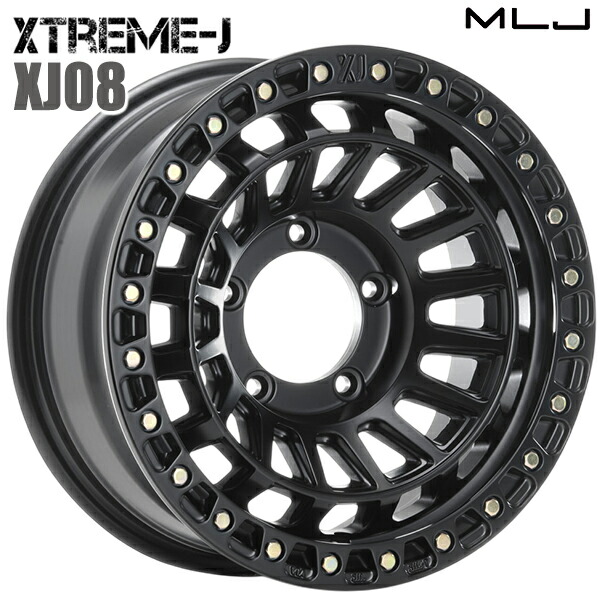 【16インチ 6.0J 5H139.7 -5】MLJ エクストリームJ XJ08 サテンブラック アルミホイール単品 1本 4本以上送料無料 55,825円