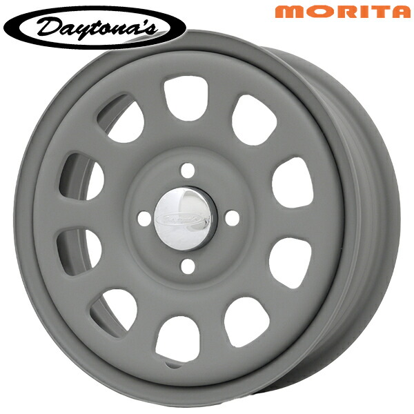 MRT デイトナズ G2 サイズ：13インチ 4.5J HOLE/PCD：4H 100 インセット：40 カラー：マットグレー スチールホイール単品 4本（1台分）送料無料