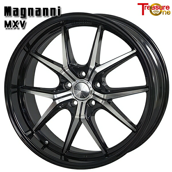 20インチ 9.5J 5H114.3 +42 トレジャーワン マグナーニ MXV ブラックポリッシュ/ブラックリム アルミホイール単品 1本 4本以上送料無料 ｜タイヤホイール激安王国