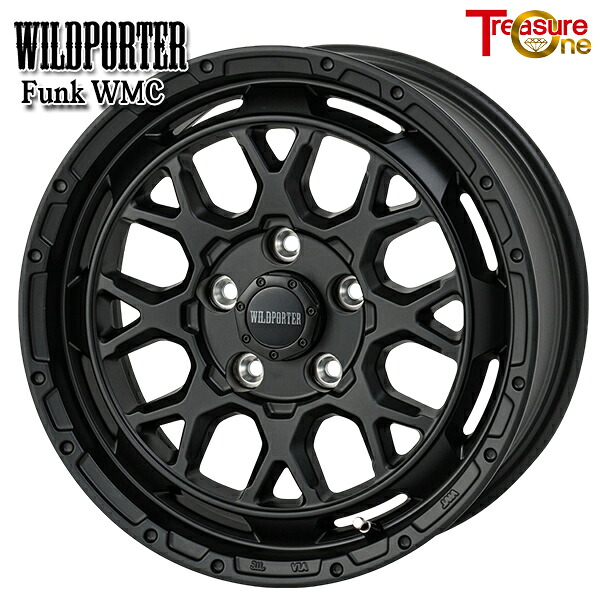 16インチ 7.0J 5H114.3 +35 トレジャーワン ワイルドポーター ファンク WMC マットブラック アルミホイール単品 4本(1台分)送料無料 |タイヤホイール激安王国