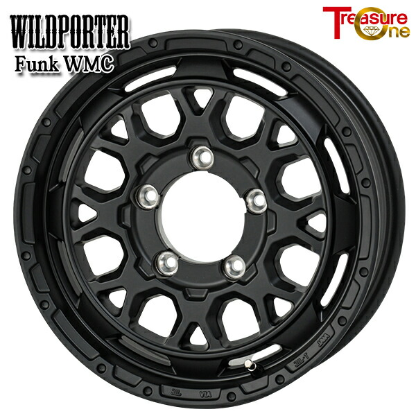 16インチ 5.5J 5H139.7 +20 トレジャーワン ワイルドポーター ファンク WMC マットブラック アルミホイール単品 1本 4本以上送料無料 ｜タイヤホイール激安王国